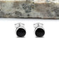 6.20mm | Black Onyx Sterling Silver Stud Earrings