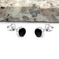 6.20mm | Black Onyx Sterling Silver Stud Earrings