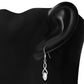 Mother of Pearl Celtic Knot Silver Earrings 