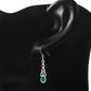 Green Agate Celtic Trinity Silver Earrings