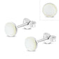 4.80mm | Mother Of Pearl Shell Round Sterling Silver Stud Earrings