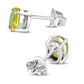 5x7mm Oval Prong-Set Citrine Stone Sterling Silver Stud Earrings