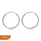 16mm Wide - 1.2mm Thick Silver Hoop Earrings