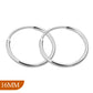 16mm Wide - 1.2mm Thick Silver Hoop Earrings