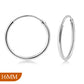 16mm Wide - 1.2mm Thick Silver Hoop Earrings