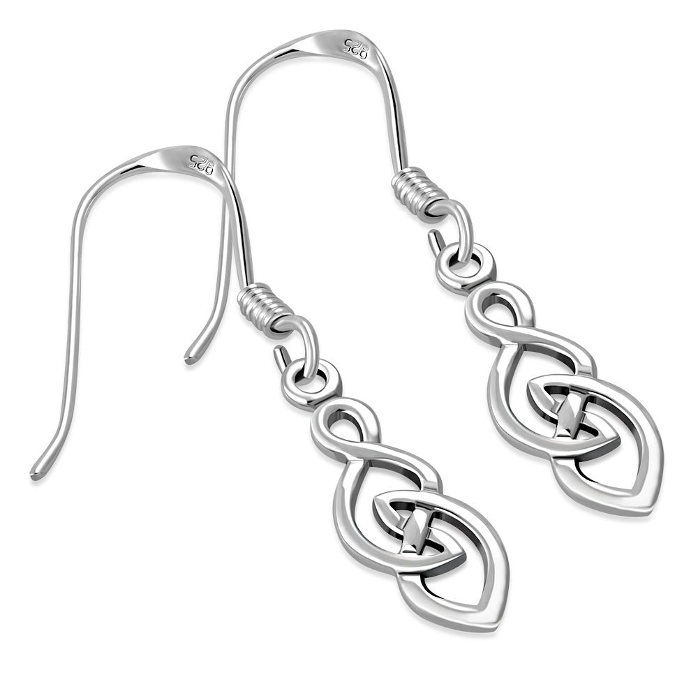 Celtic Knot Plain Silver Earrings