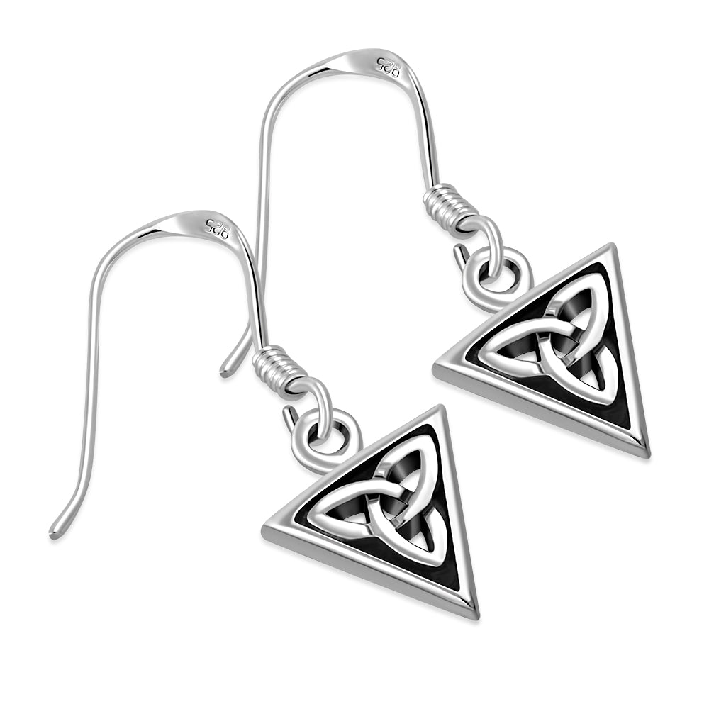 Small Celtic Trinity Knot Silver Earrings