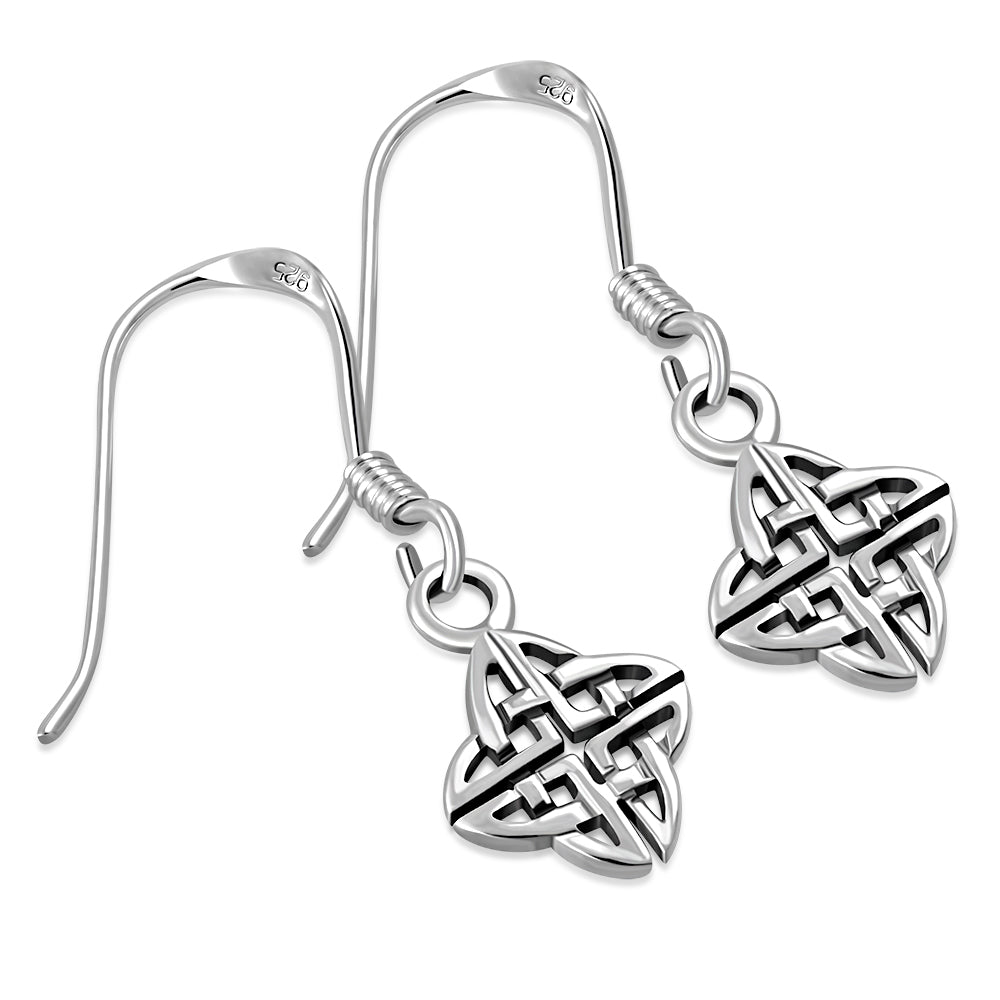 Tiny Celtic Knot  Solid Sterling Silver Earrings