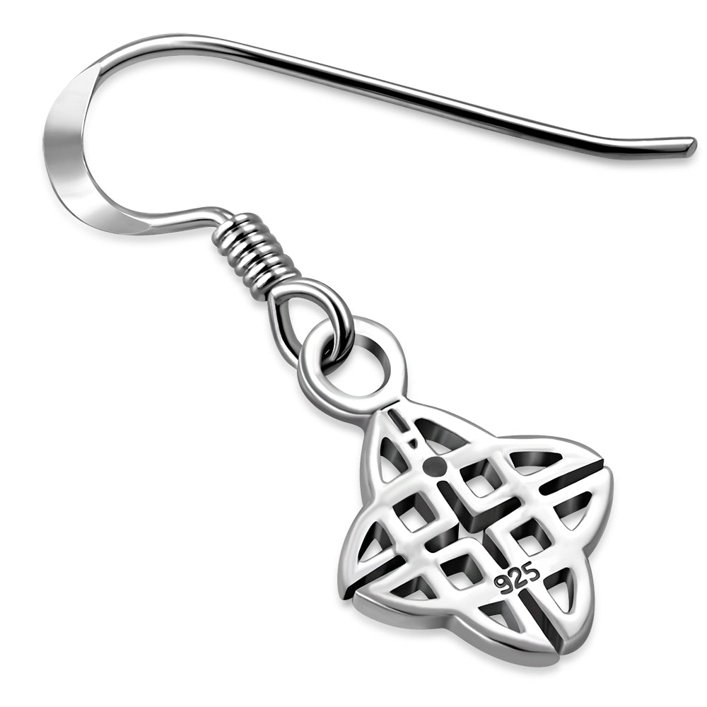 Tiny Celtic Knot  Solid Sterling Silver Earrings