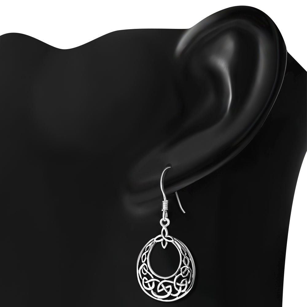 Sterling Silver Rounded Celtic Knot Earrings