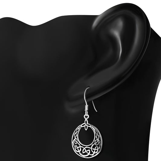 Sterling Silver Rounded Celtic Knot Earrings