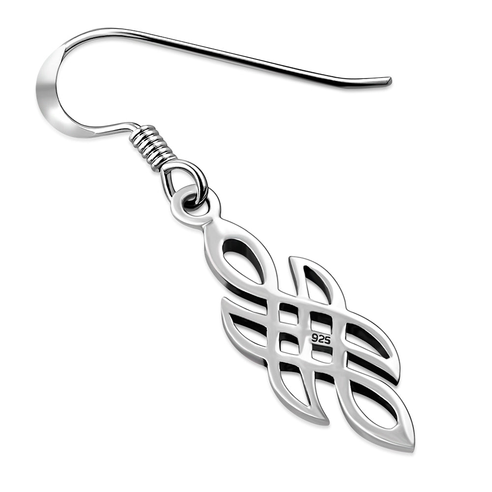 Plain Celtic Knot Silver Earrings