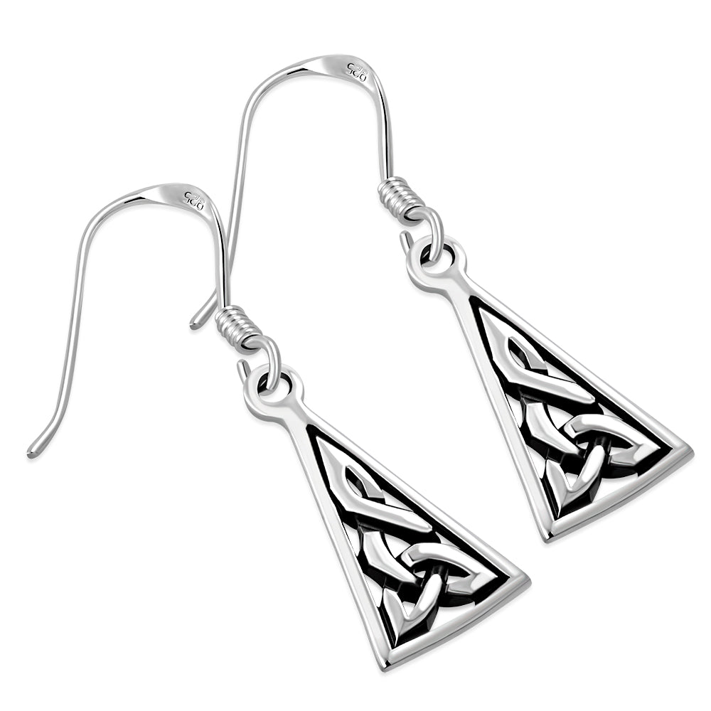 Celtic Knot Trinity Silver Earrings