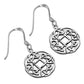 Round Celtic Knot Silver Earrings