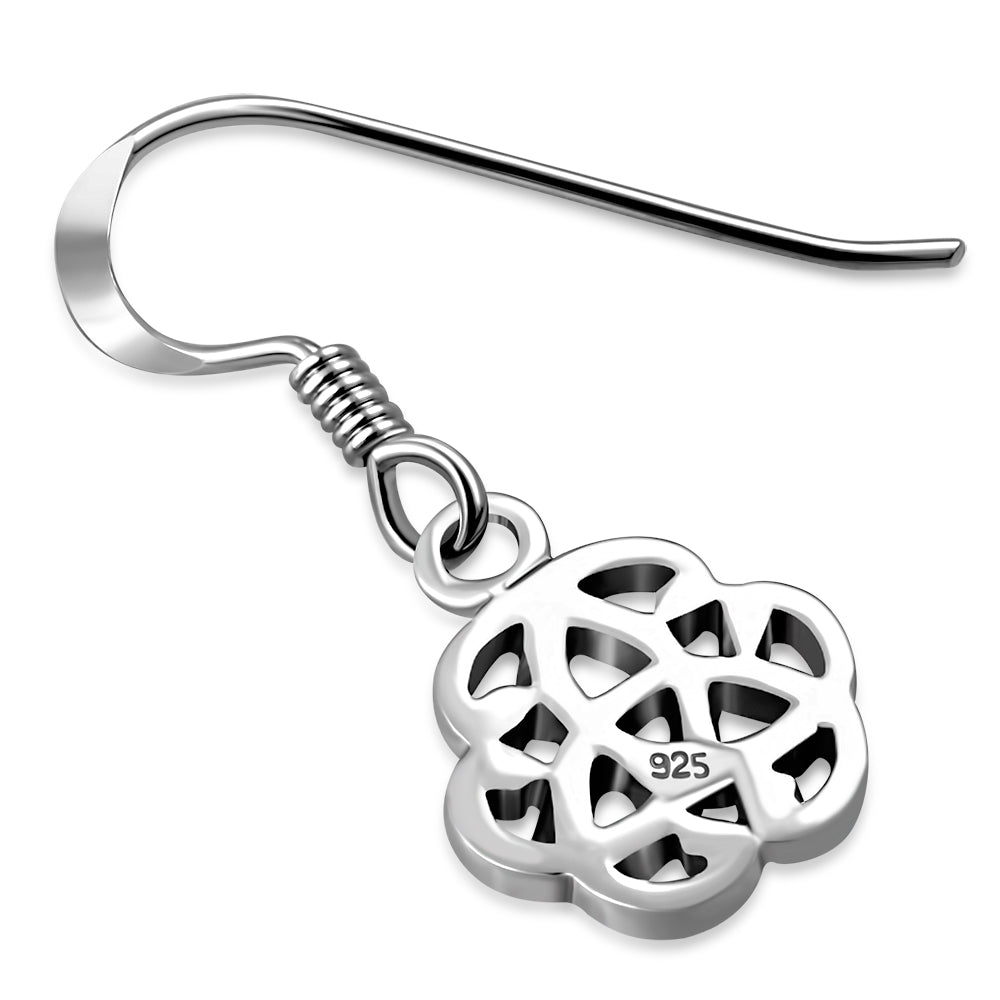 Silver Celtic Knot Round Earrings