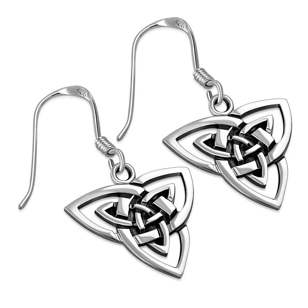 Trinity Knot Solid Silver Earrings