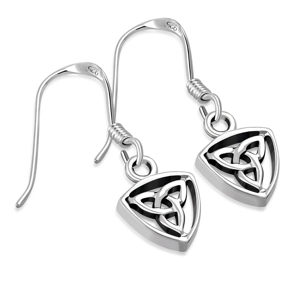 Solid Silver Trinity Knot Silver Earrings