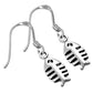 Fish Bone Silver Earrings