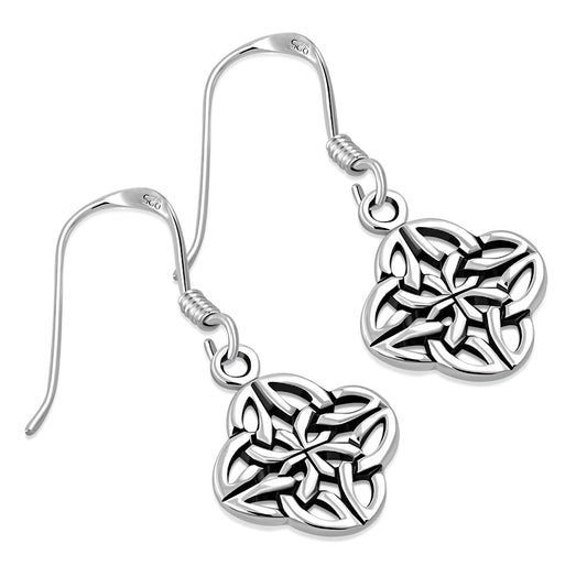 Celtic Plain Sterling Silver Earrings 