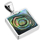 Abalone Shell Square Sterling Silver Pendant