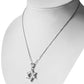 Large Star David Silver Pendant set w/ Clear CZ