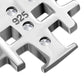 Small Clear CZ Jerusalem Cross Silver Pendant
