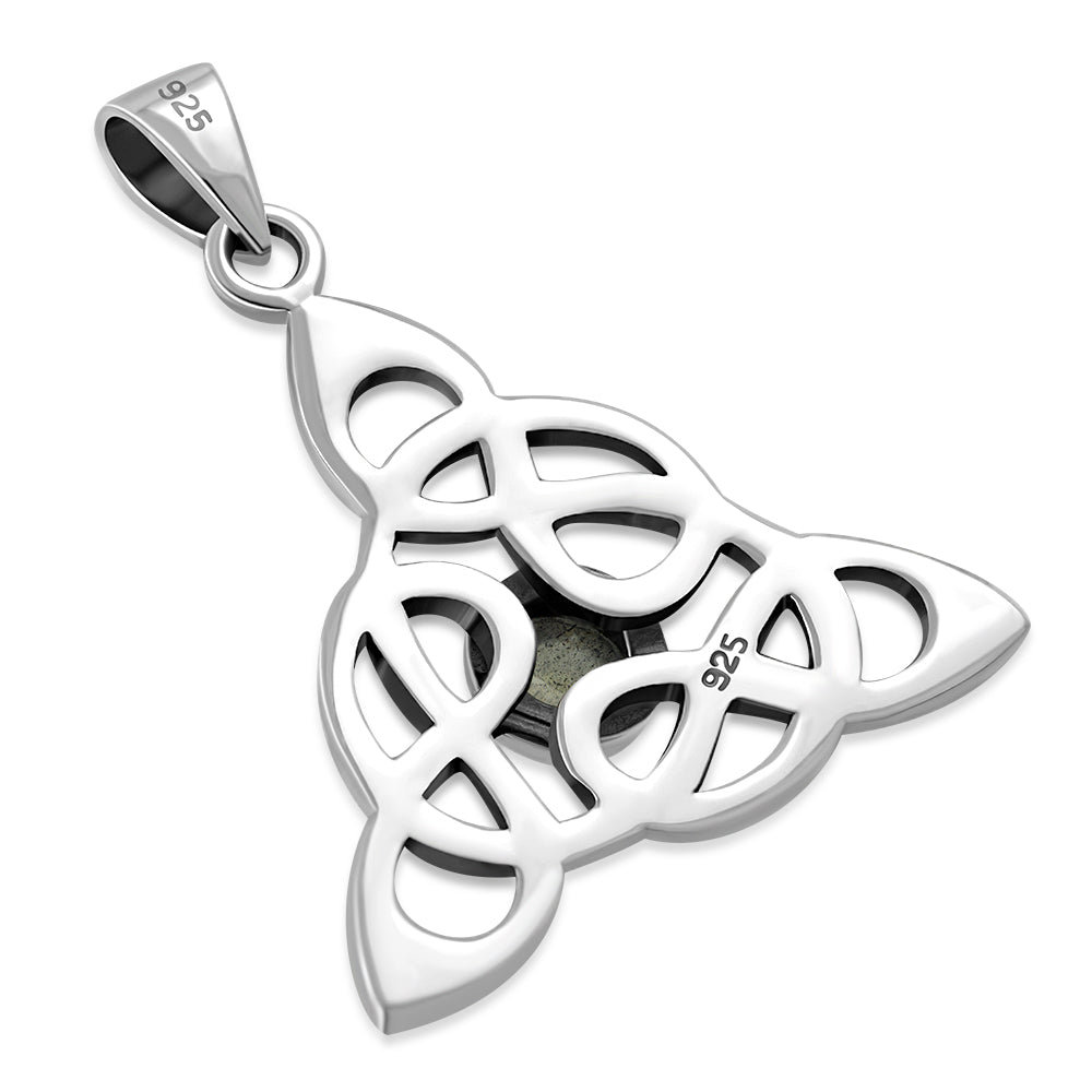 Celtic Silver Pendant set w/ Labradorite