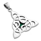 Celtic Silver Pendant set w/ Green Agate