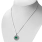 Green Agate Trinity Knots Silver Pendant