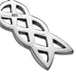 Garnet Stone Cross Celtic Knot Silver Pendant