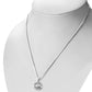 Rainbow Moonstone Round Celtic Knot Silver Pendant