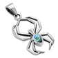 Abalone Shell Spider Sterling Silver Pendant