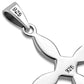 Black Onyx Silver Cross Pendant