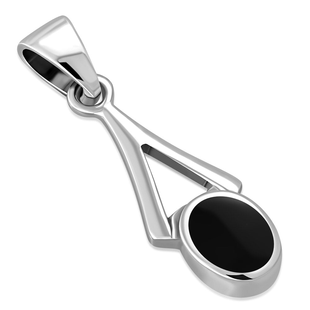 Black Onyx Sterling Silver Pendant