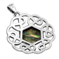 Abalone Shell Round Celtic Knot Silver Pendant