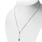 Abalone Shell Long Drop Pear Shaped Sterling Silver Pendant