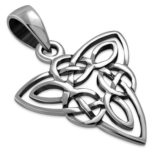 Celtic Trinity Plain Silver Pendant