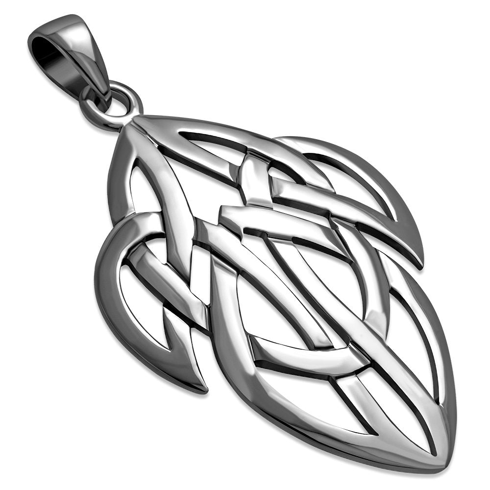 Large Celtic Knot Silver Pendant Sterling