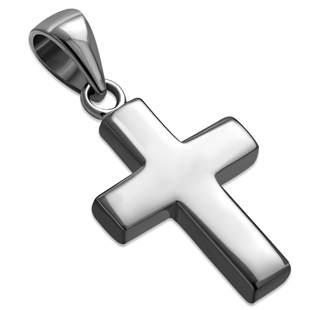 Sterling Silver Cross Pendant Small & Thick