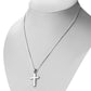 Silver Catholic Cross Pendant