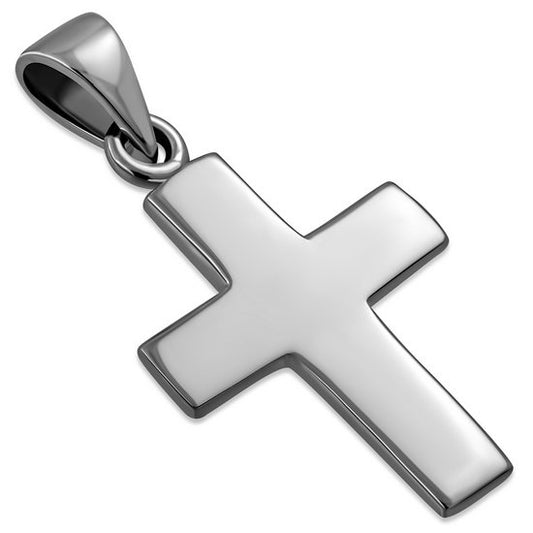 Small Simple Sterling Silver Cross Pendant