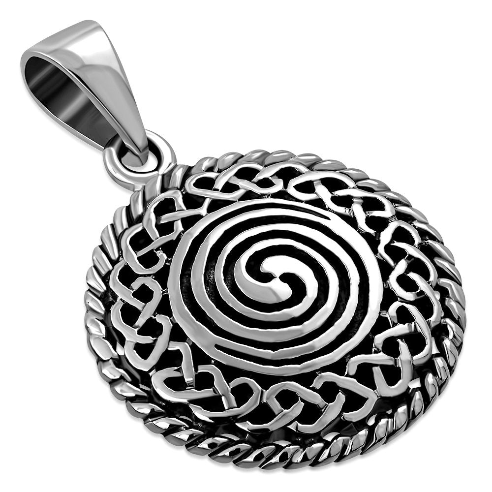 Eternity Life & Death Circle Celtic Silver Pendant