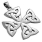 Large Celtic Trinity Silver Pendant