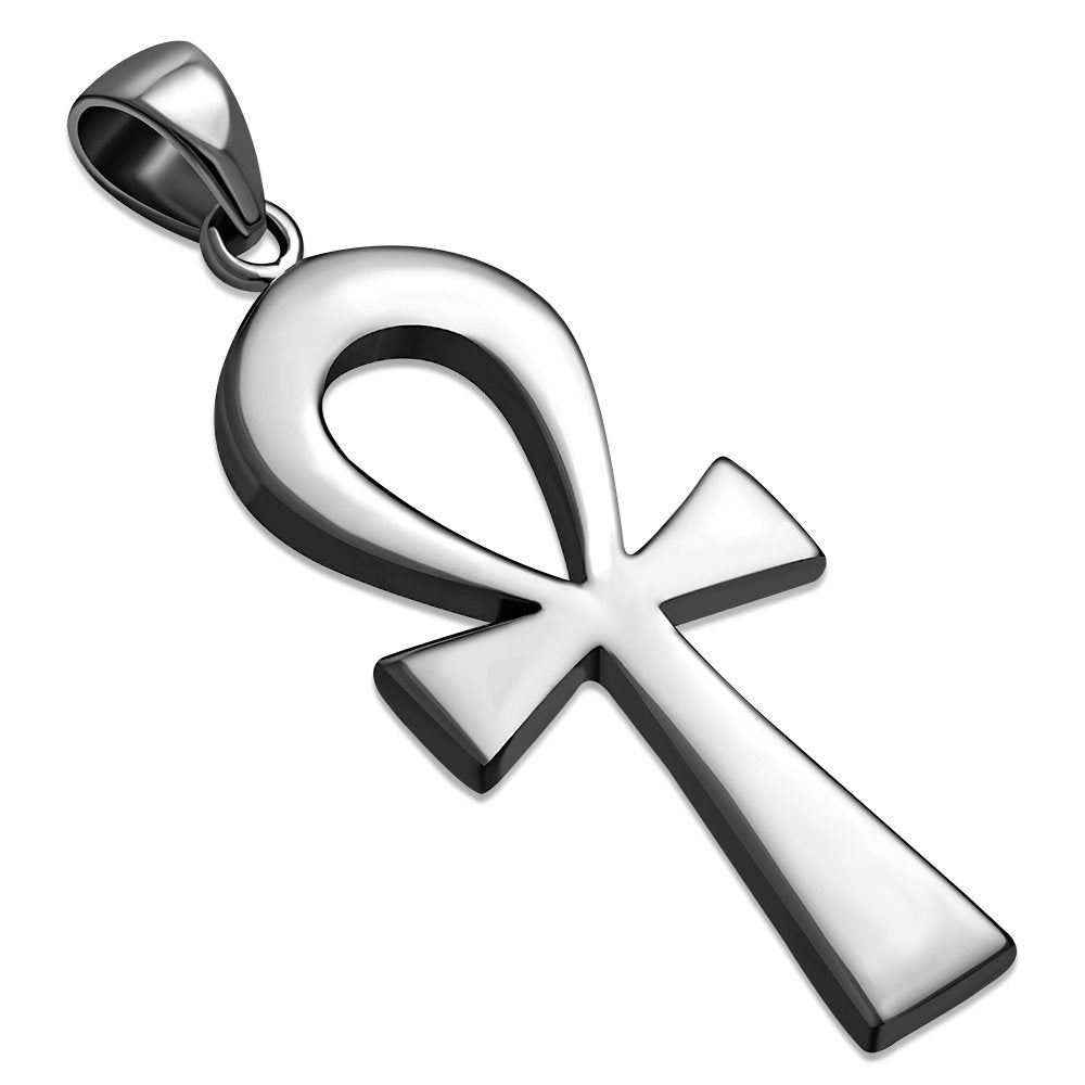 Medium Ancient Egyptian Ankh Cross Silver Pendant
