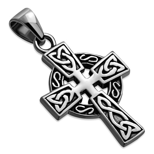 Celtic Cross Sterling Silver Pendant 