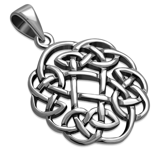 Celtic Knot Silver Pendant Irish Jewelry