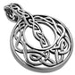 Unique Round Large Celtic Knot Silver Pendant