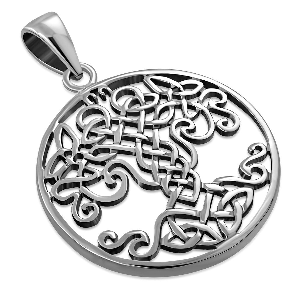 Tree of Life Celtic Knot Silver Pendant