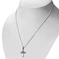 Solid Silver Claddagh & Cross Pendant