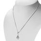 Long Celtic Trinity Silver Drop Pendant